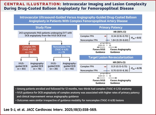 Intravascular Ultrasound-Guided vs Angiography-Guided Drug-Coated Balloon Angioplasty in Patients With Complex Femoropopliteal Artery Disease